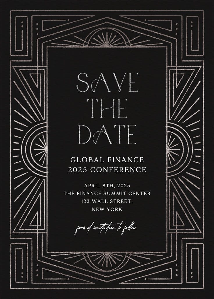 Stylish soiree - business events invitation